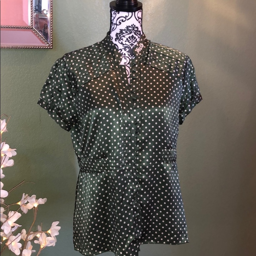 Forest green blouse